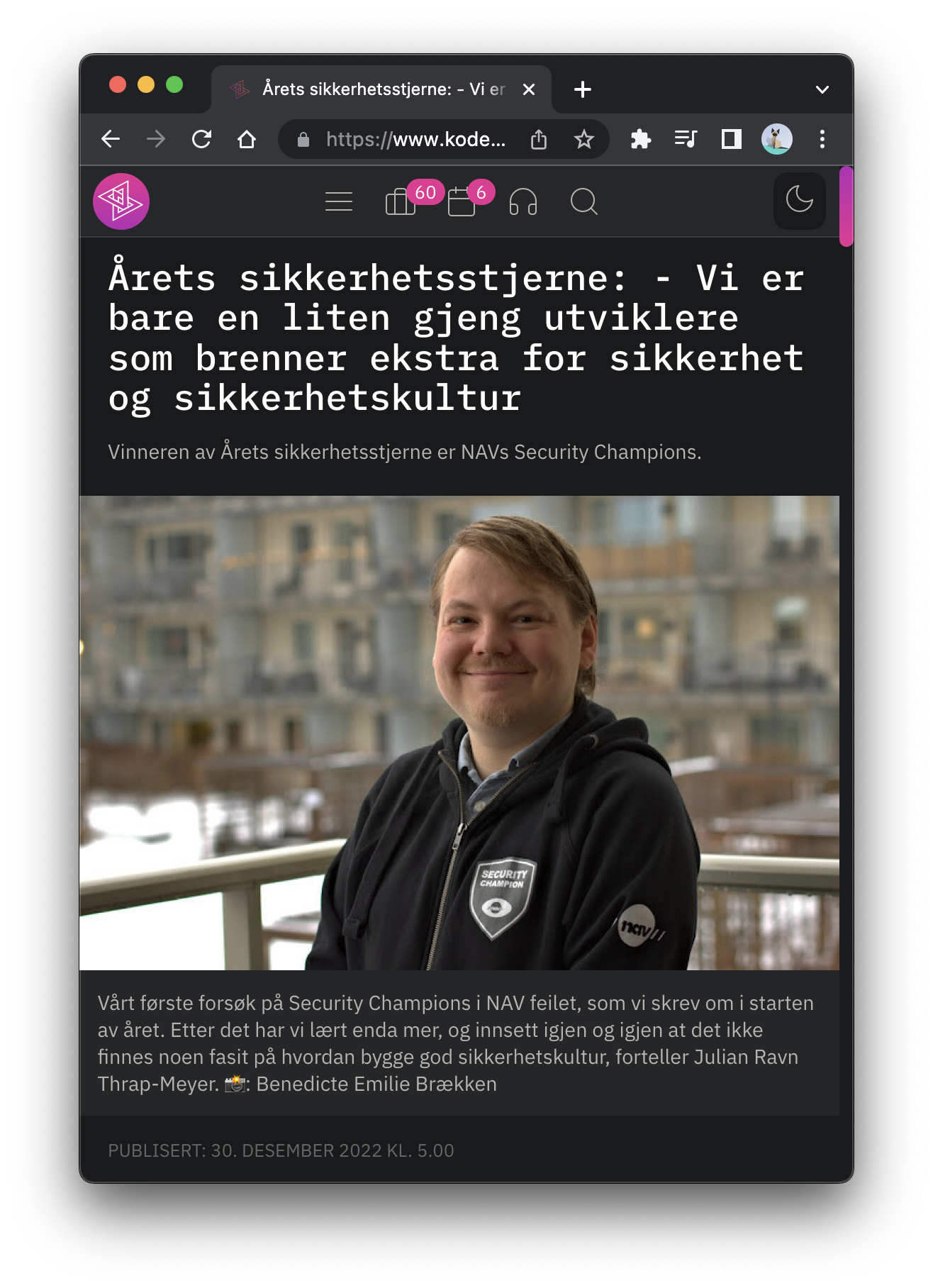 Årets sikkerhetsstjerne